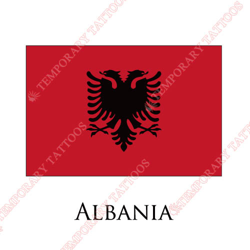 Albania flag Customize Temporary Tattoos Stickers NO.1810